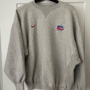 SUPER RARE 90’s Y2K Vintage Nike USA Hockey Crew Neck Sweatshirt Size Large